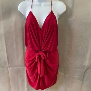 Misa Draped Red Mini Dress